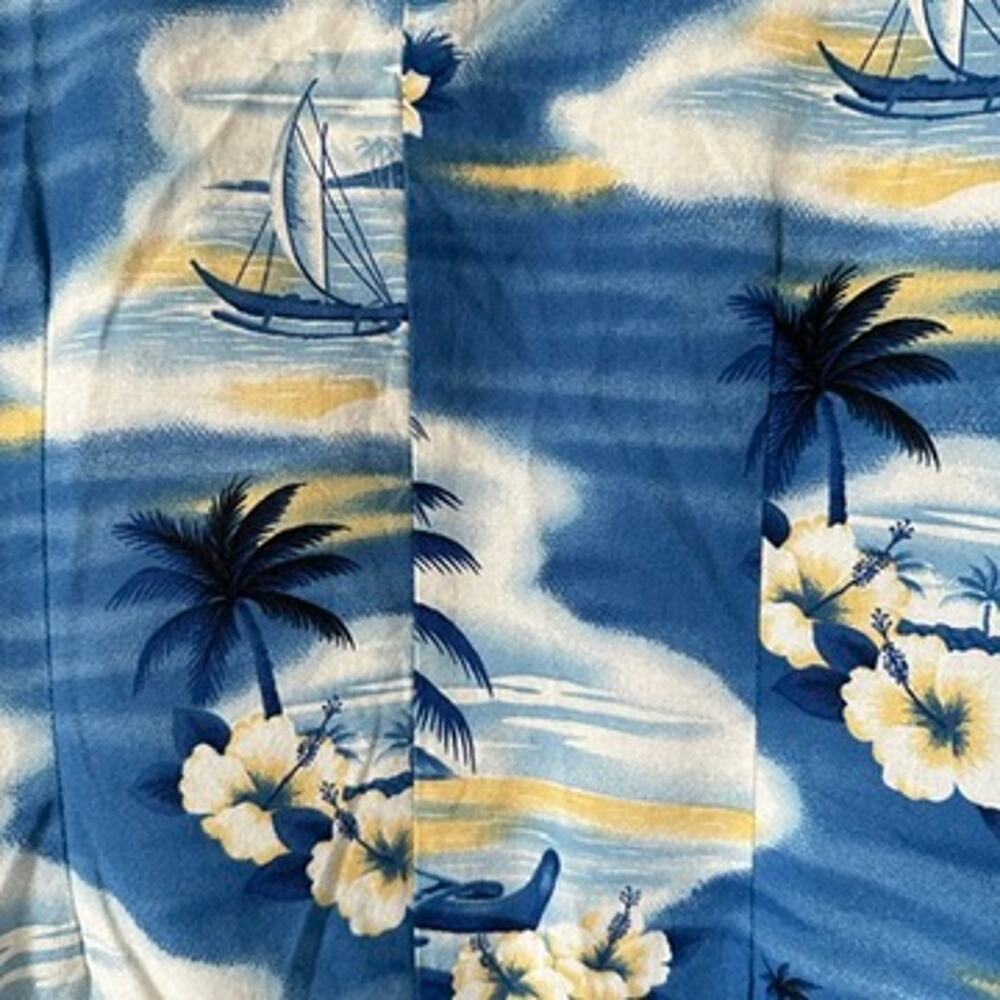 Hilo Hattie Vintage Dress Women SMALL Hawaiian Tropical Vacation Tie Wrap Waist - Picture 7 of 9